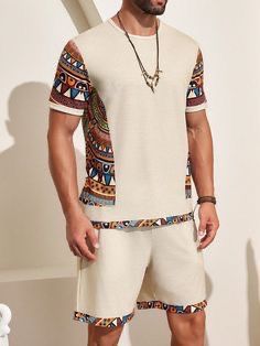 Produit Femme 8 Ensemble Homme Short + T-Shirt Wax Beige