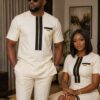 Produit Femme 13 Tenue Couple Elegance Creme et Or