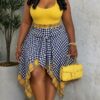 Produit Femme 14 Ensemble Deux Pieces Top Jaune + Jupe Vichy