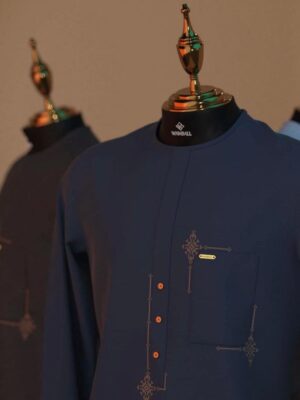 Tunique Homme Bleu Marine Broderie Croix Tunique Homme Bleu Marine Broderie Croix