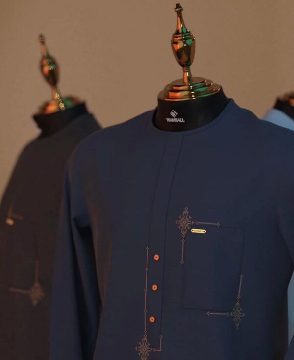 Tunique Homme Bleu Marine Broderie Croix Tunique Homme Bleu Marine Broderie Croix