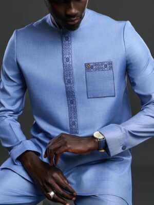 Ensemble Homme Bleu Ciel Africain Ensemble Homme Bleu Ciel Africain