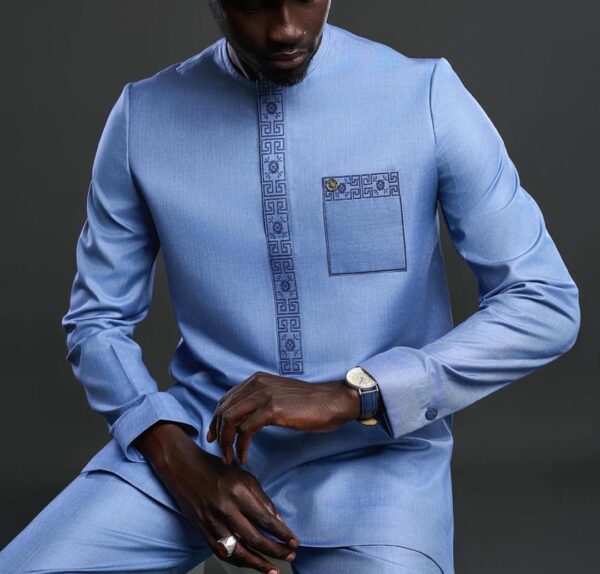 Ensemble Homme Bleu Ciel Africain Ensemble Homme Bleu Ciel Africain