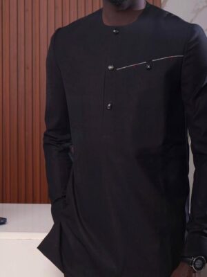 Tunique Homme Noir Style Moderne Tunique Homme Noir Style Moderne