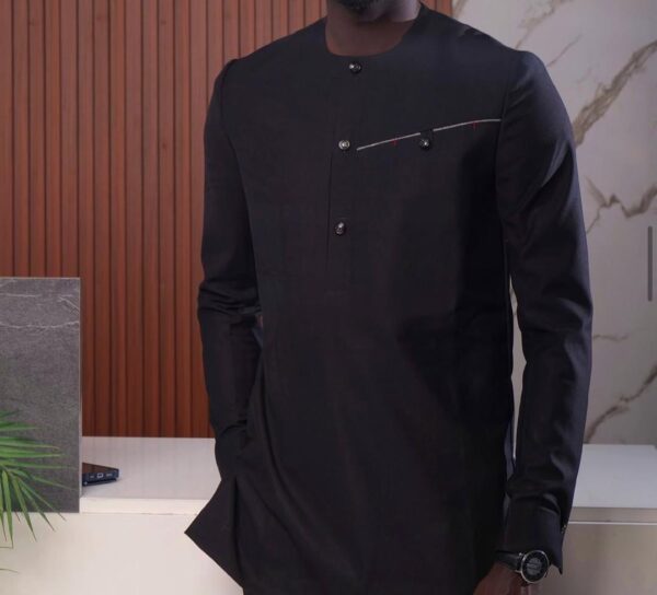 Tunique Homme Noir Style Moderne Tunique Homme Noir Style Moderne