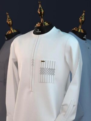 Tunique Homme Blanc Broderie Croix Tunique Homme Blanc Broderie Croix