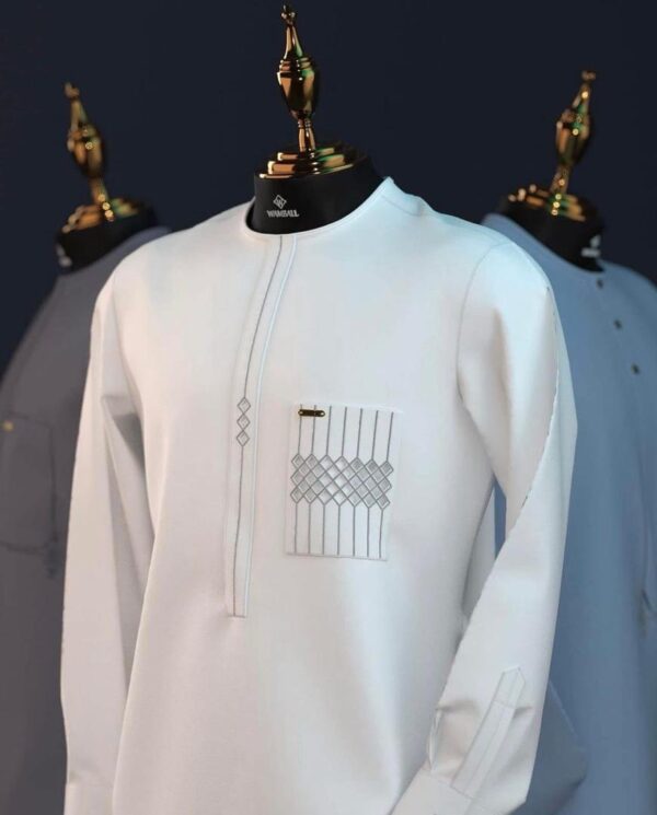 Tunique Homme Blanc Broderie Croix Tunique Homme Blanc Broderie Croix