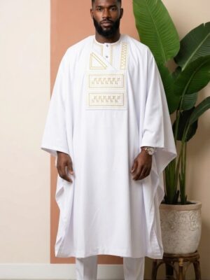Grand-Boubou-Blanc-Dore Grand Boubou Blanc Doré