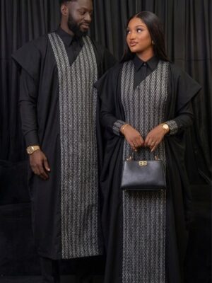 Ensemble-Couple-Noir-Brocart Ensemble Couple Brocart