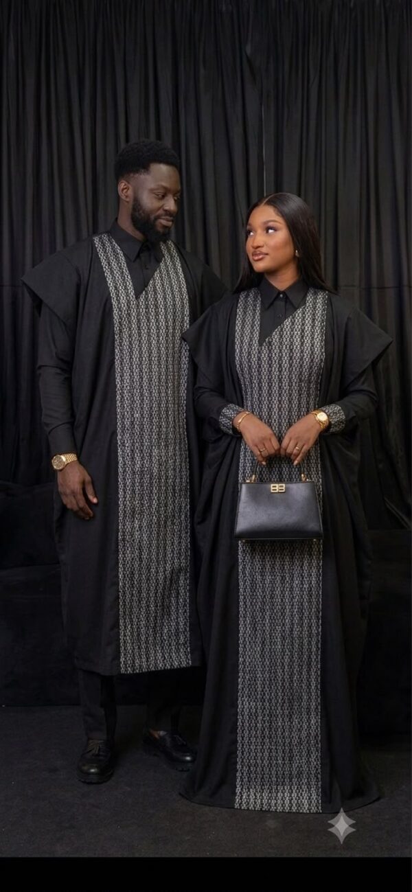 Ensemble-Couple-Noir-Brocart Ensemble Couple Brocart