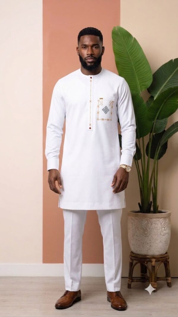 Tenue Homme Brodé Poche Dorée